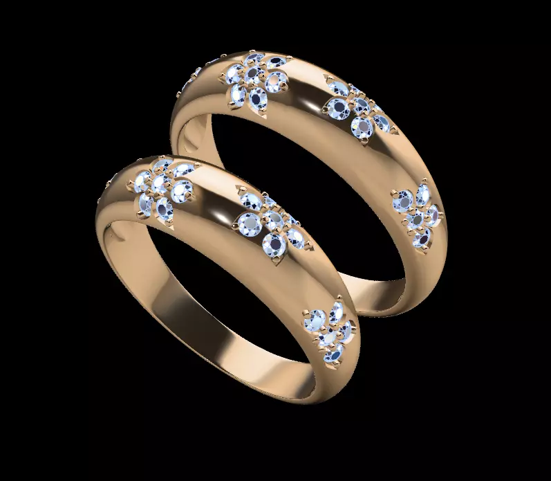 COUPLE RINGS 3D print model_0