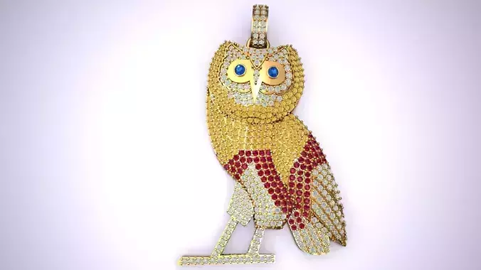 Owl Diamond Pendant