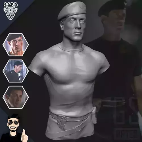JOHN SPARTAN - Sylvester Stallone - DEMOLITION MAN 3D print model