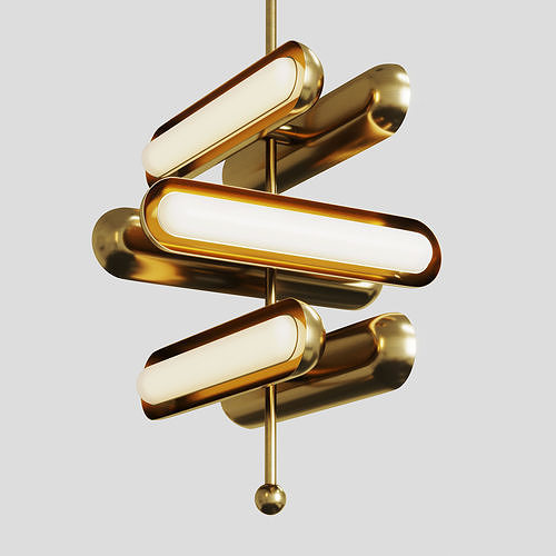 CIRCUIT 6 ALTERNATING pendant light Low-poly 3D model