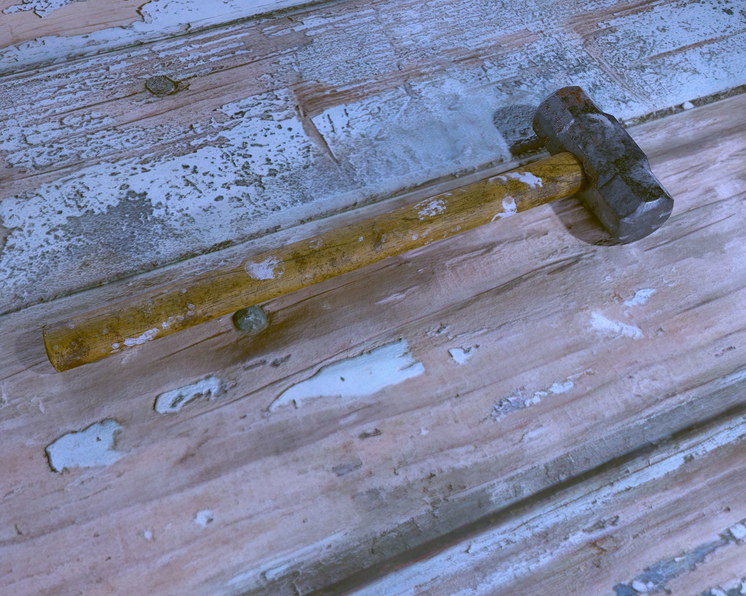 Hammer Low-poly 3D model_6