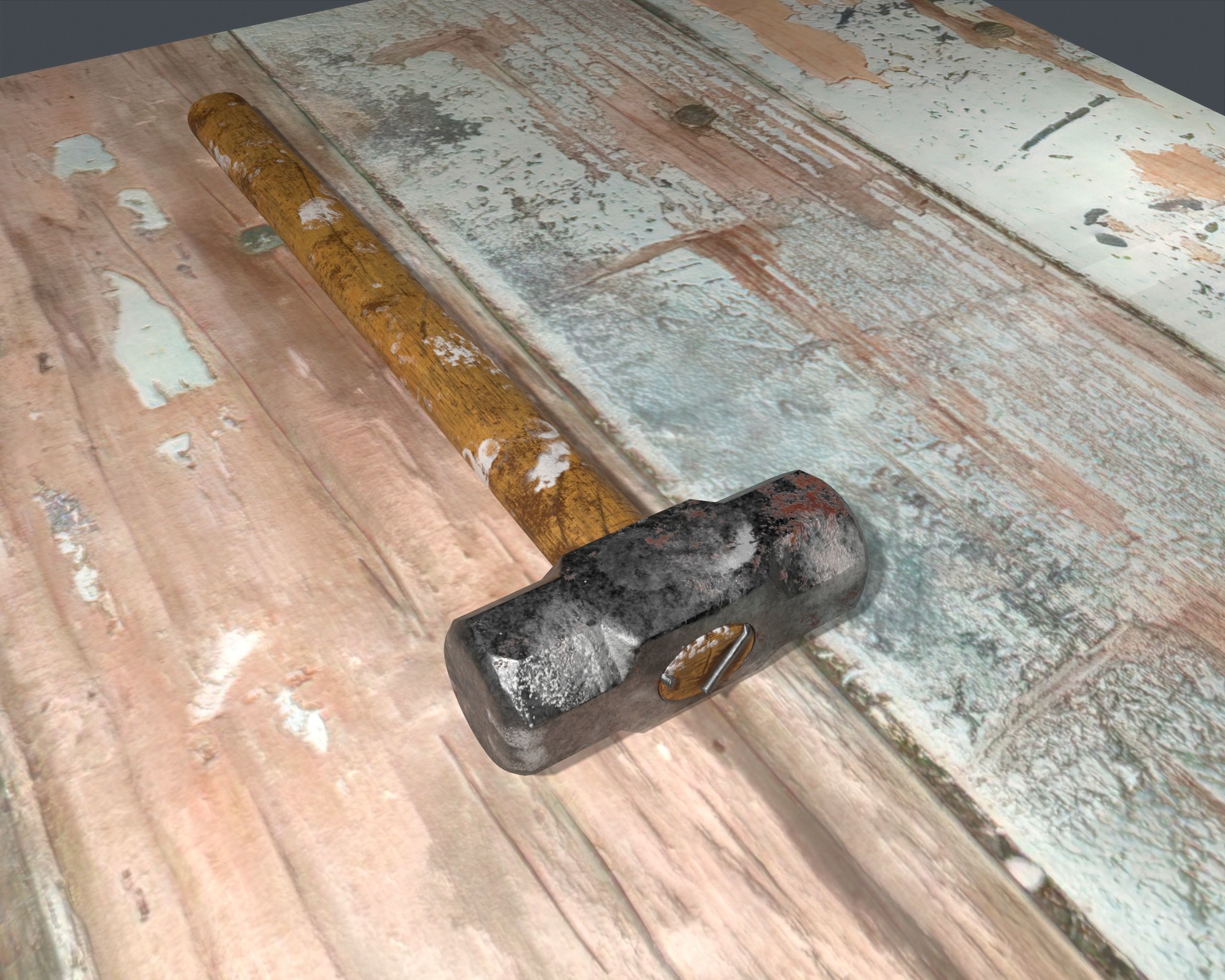 Hammer Low-poly 3D model_2