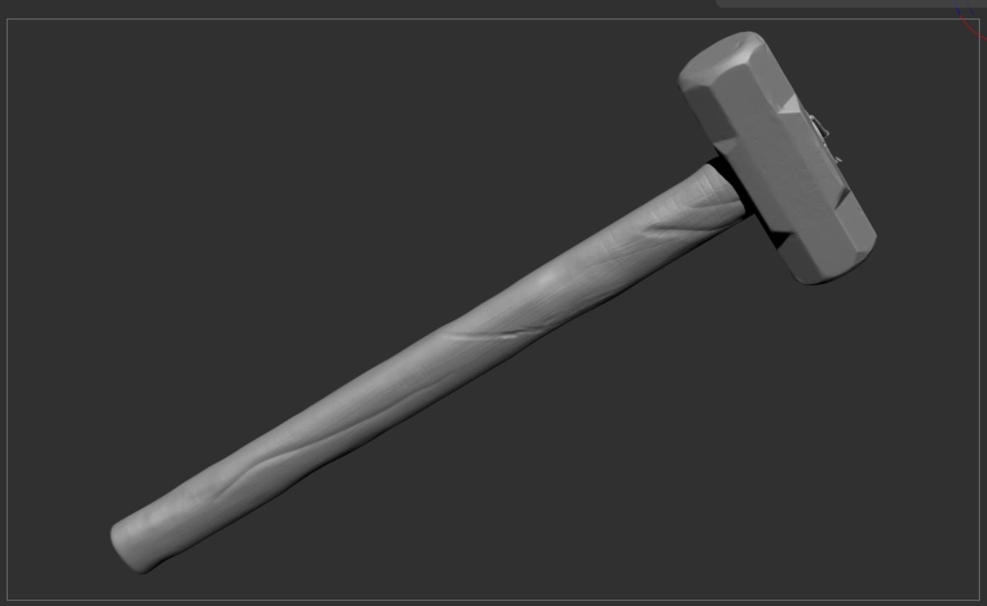 Hammer Low-poly 3D model_13