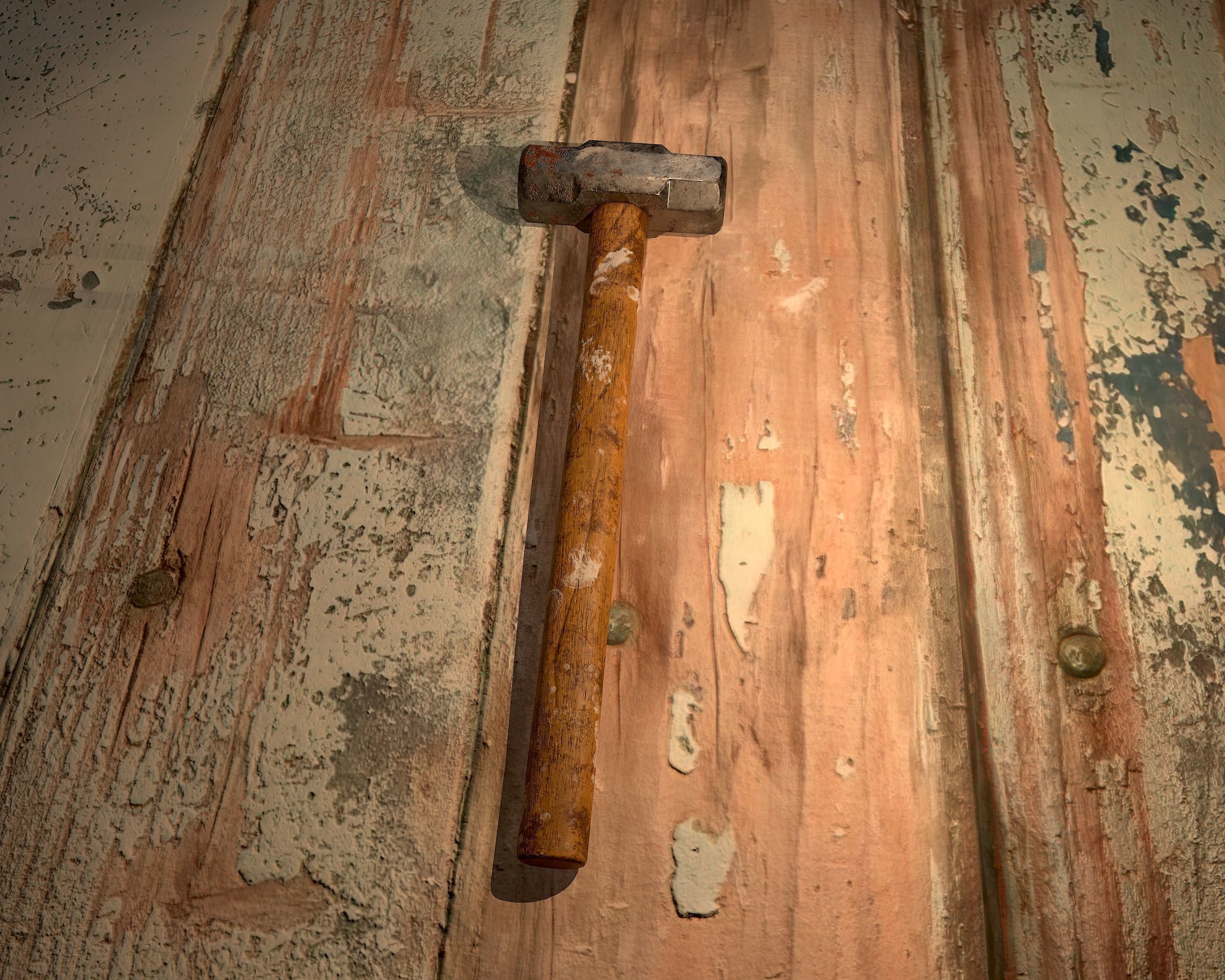 Hammer Low-poly 3D model_7