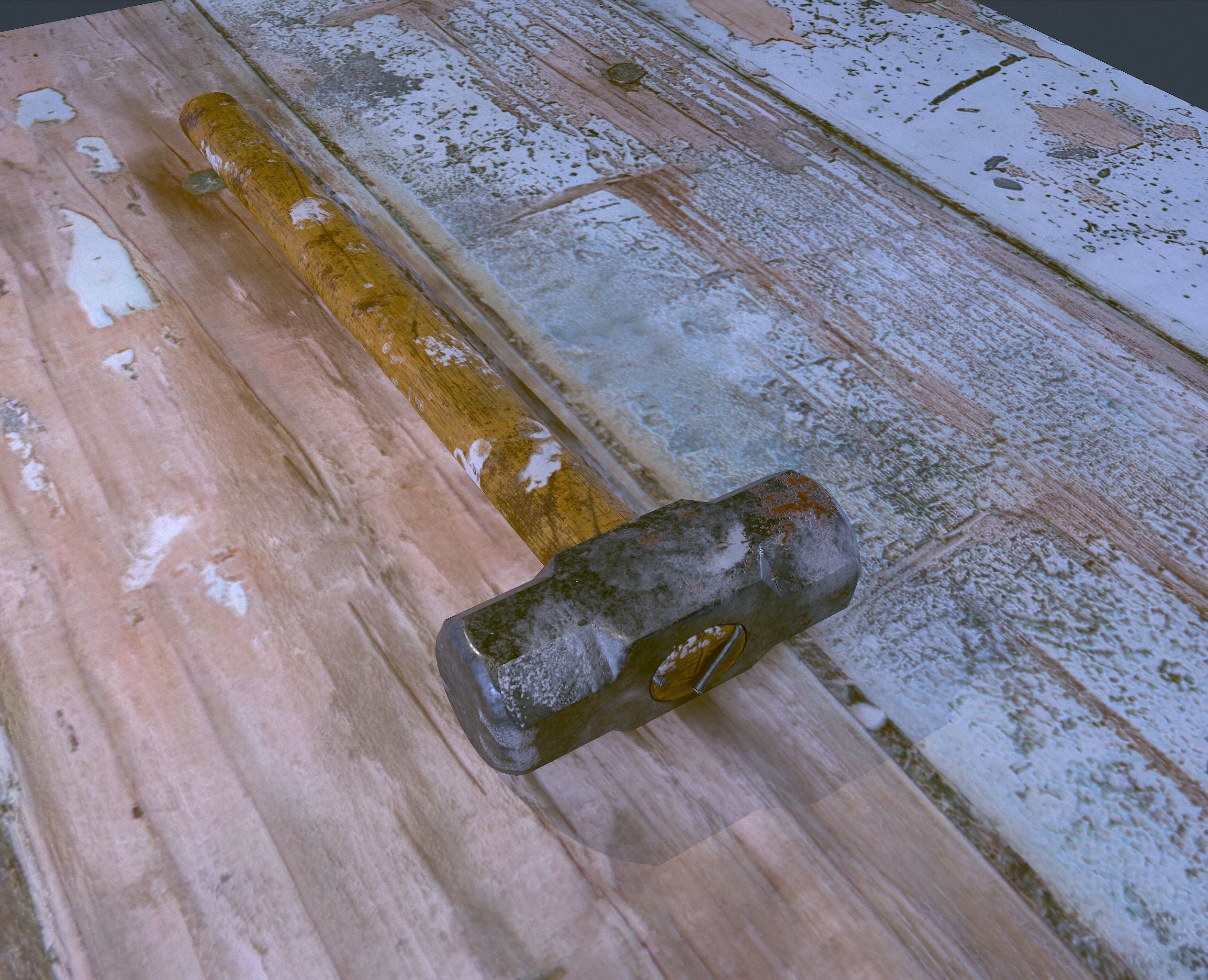 Hammer Low-poly 3D model_5