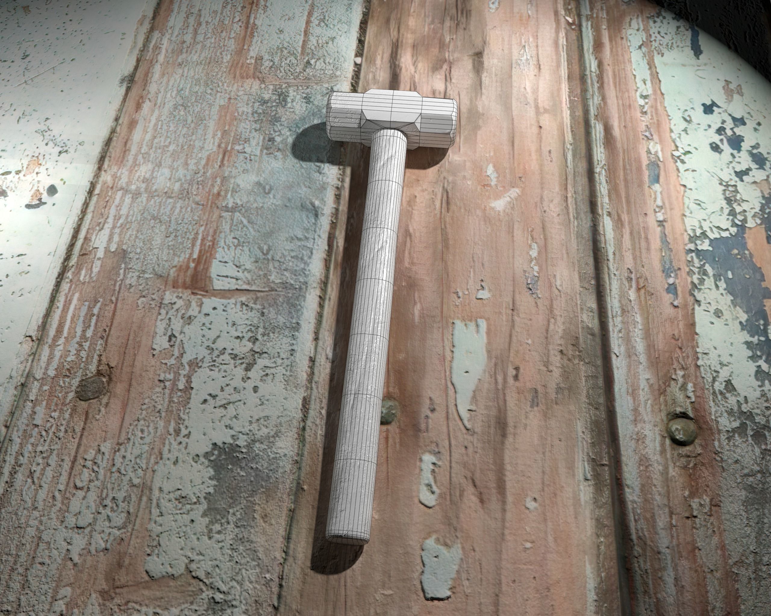 Hammer Low-poly 3D model_10