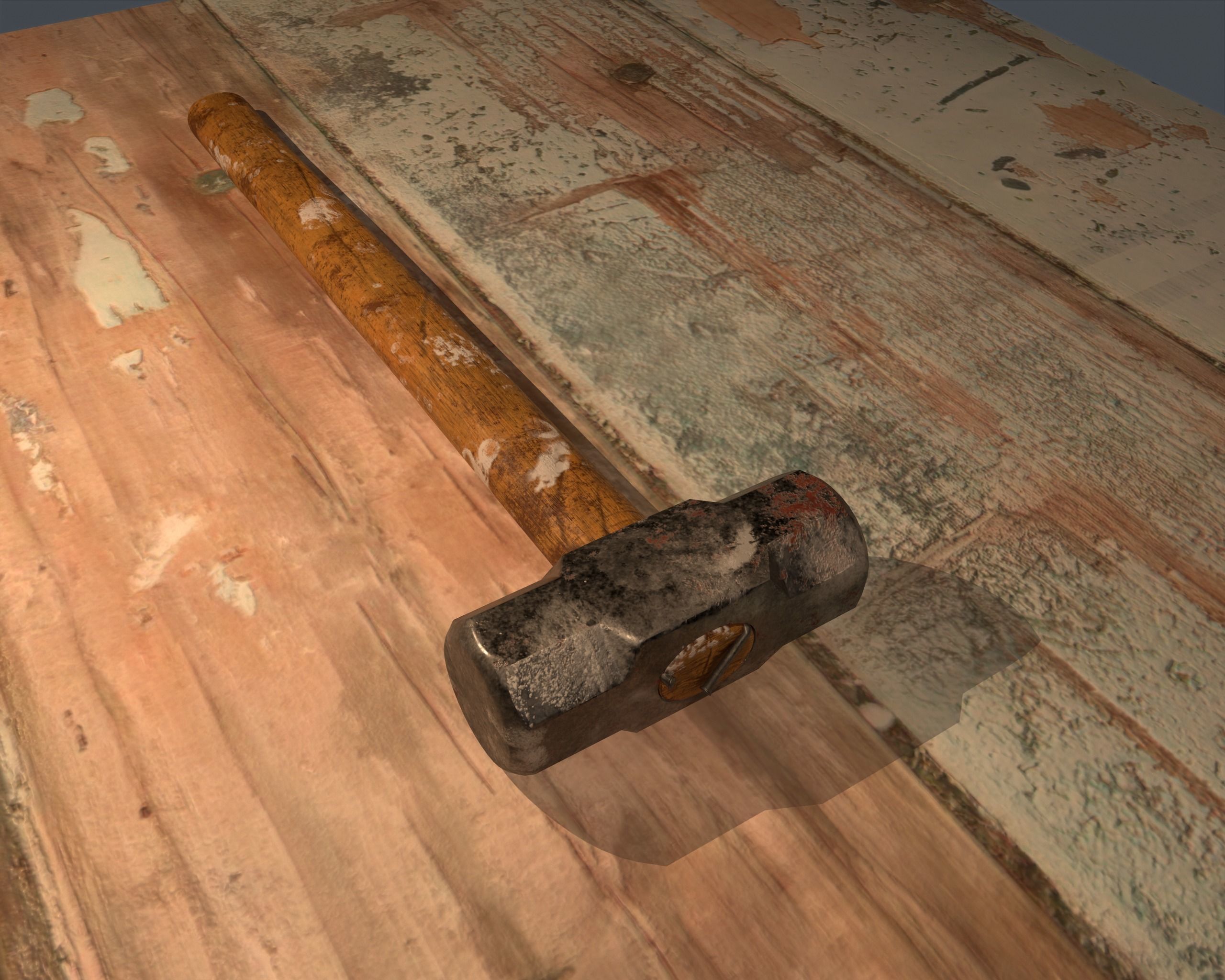 Hammer Low-poly 3D model_8