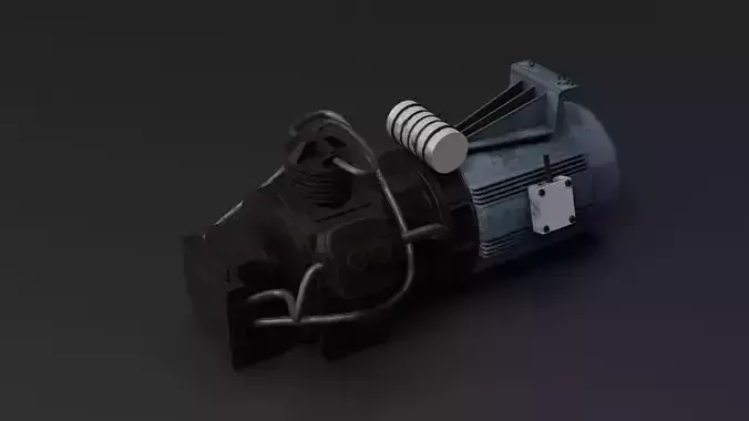 High-Quality 3D Model of Water Pump Motor