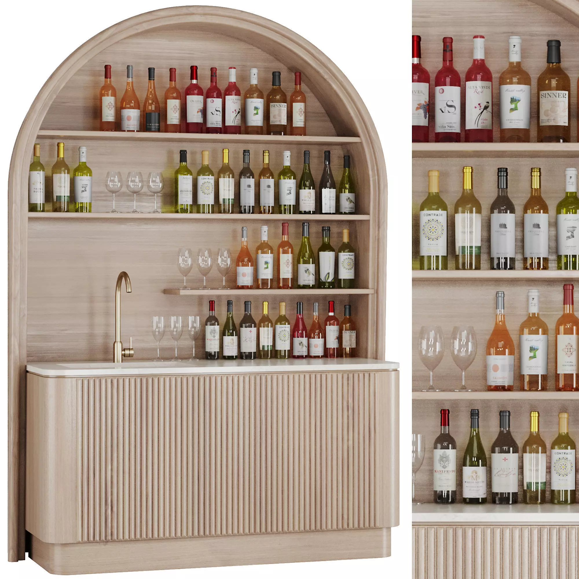Bar Cabinet Set2 3D model