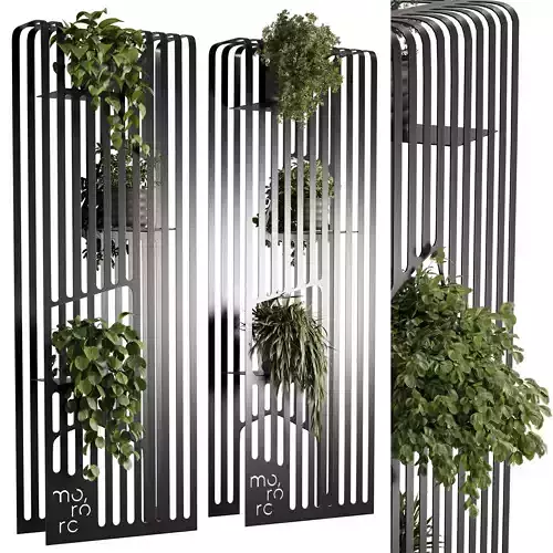 Metal box plants on stand set 494  Garzon decorative space 
