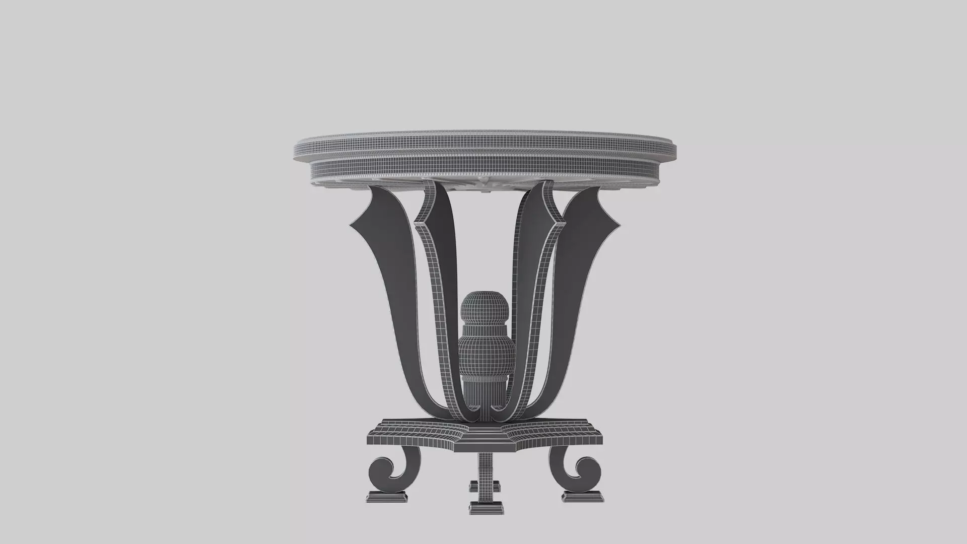 Classic 3D Table 3D model_0
