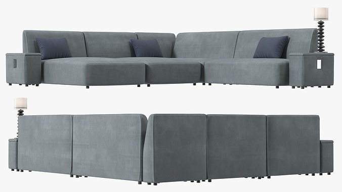 Corner Sofa 3D model 7
