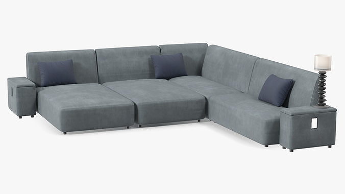 Corner Sofa 3D model 5