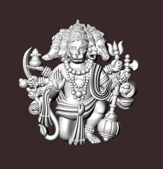 HUNUMAN PENDENT  3D print model_1