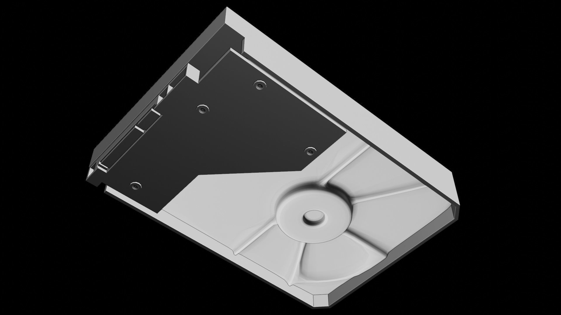 Hard Disk Drive WD Low-poly 3D model_11