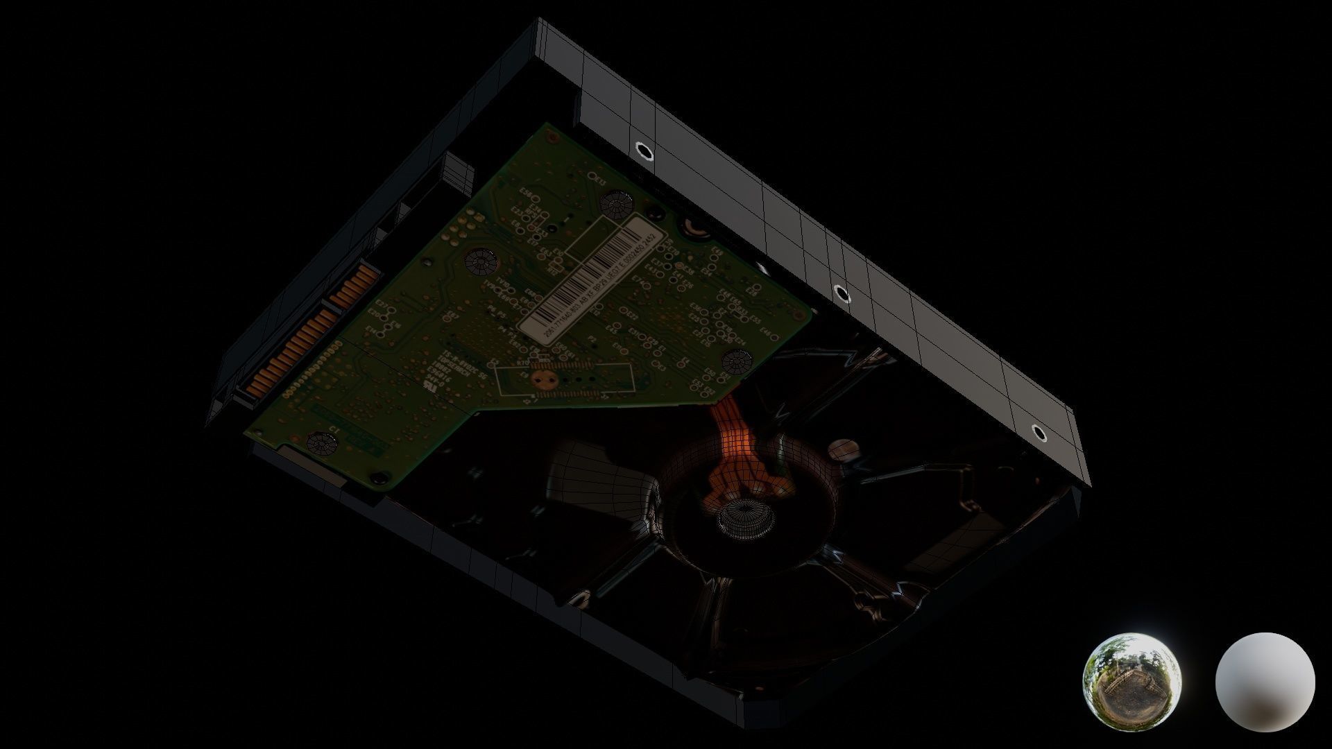 Hard Disk Drive WD Low-poly 3D model_23