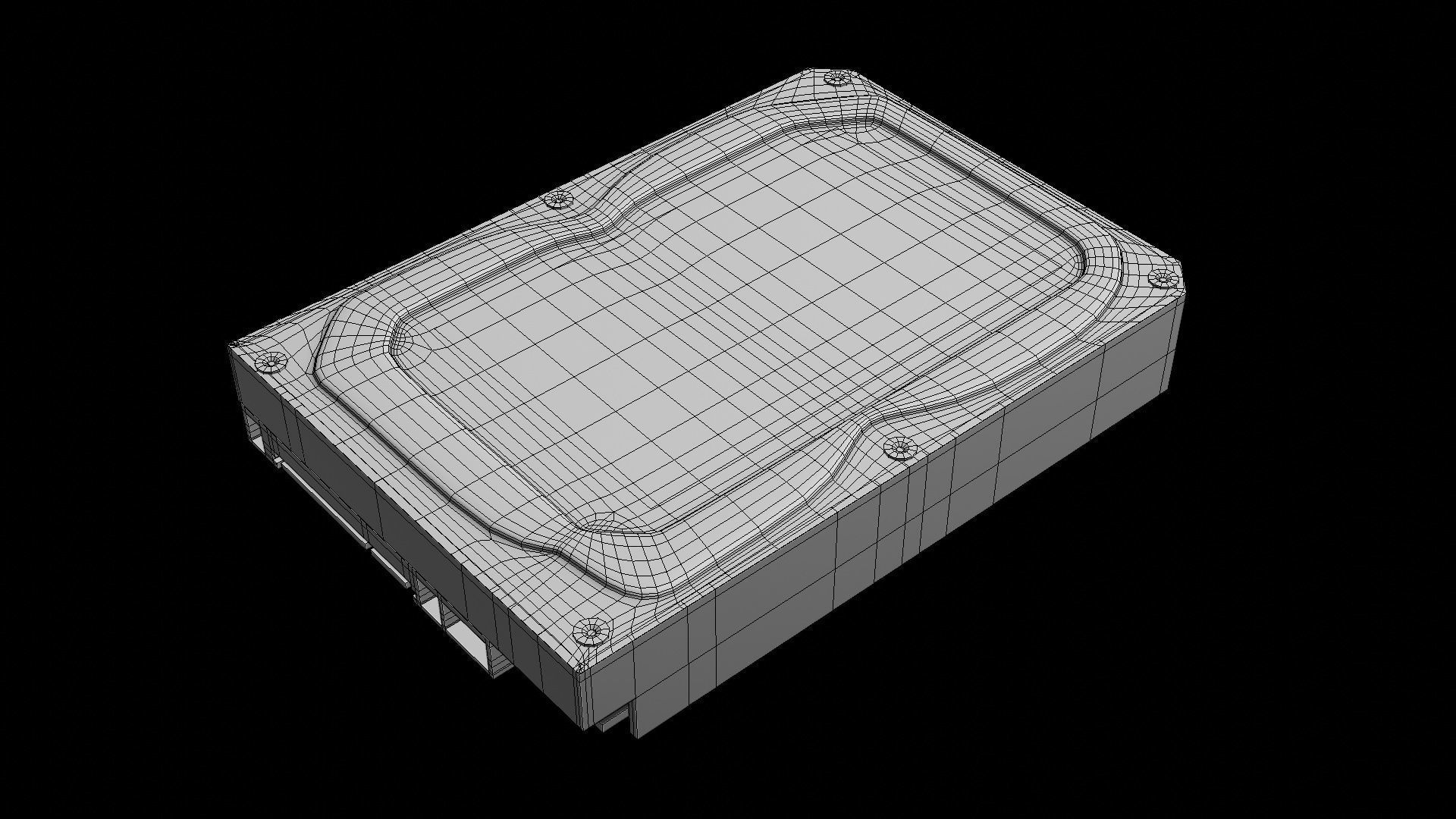 Hard Disk Drive WD Low-poly 3D model_14