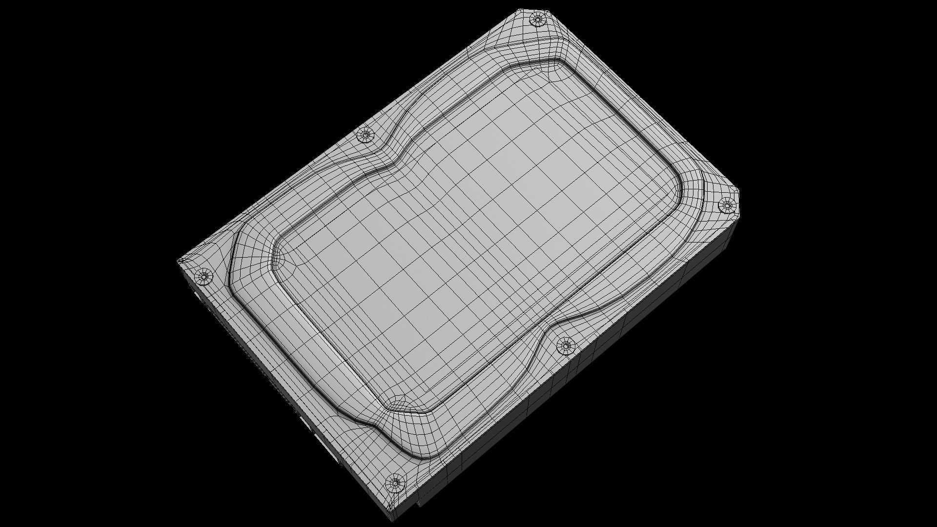 Hard Disk Drive WD Low-poly 3D model_13