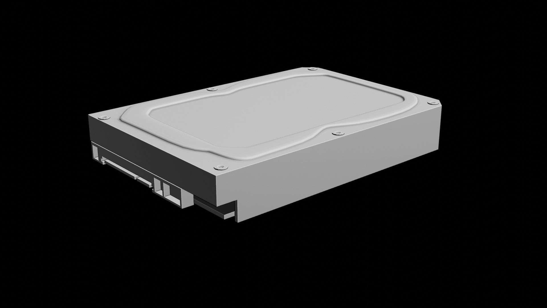 Hard Disk Drive WD Low-poly 3D model_9