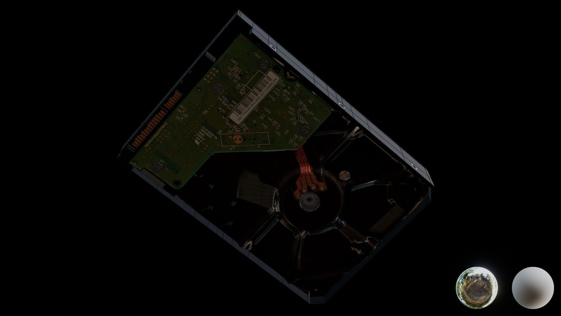 Hard Disk Drive WD Low-poly 3D model_24