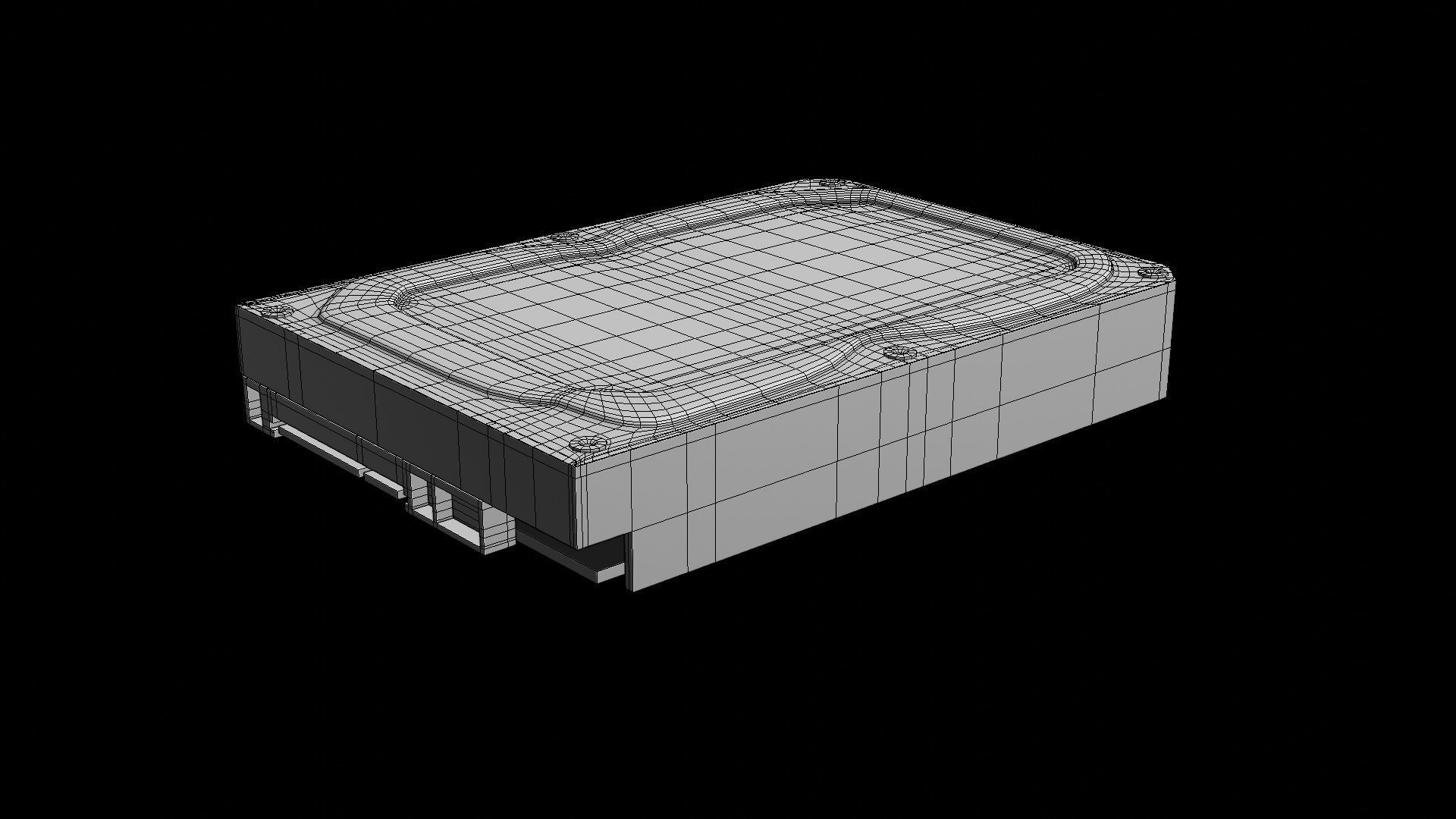 Hard Disk Drive WD Low-poly 3D model_15