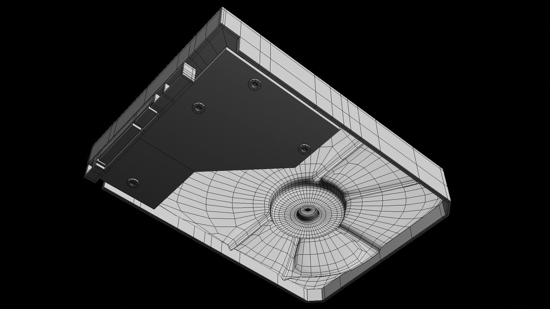 Hard Disk Drive WD Low-poly 3D model_17