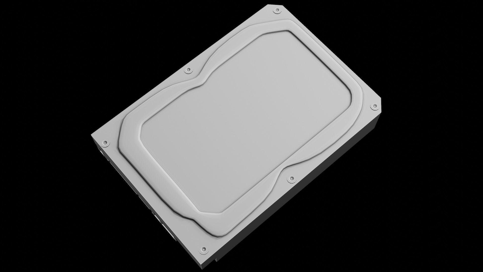 Hard Disk Drive WD Low-poly 3D model_7