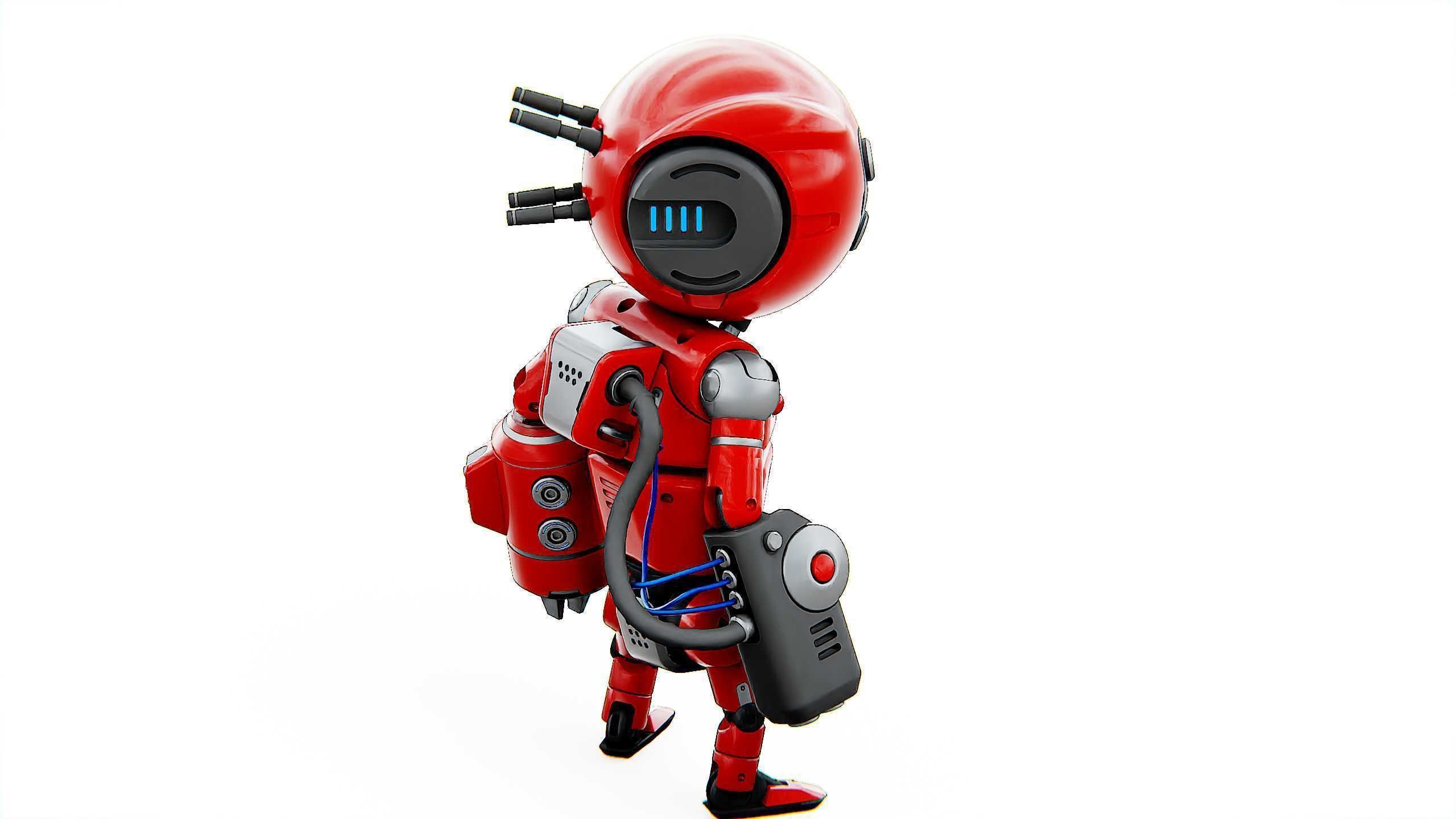 INDUSTRIAL BOT V-2 Rigged for Unreal Engine - Unity - MIXAMO 3D model_17