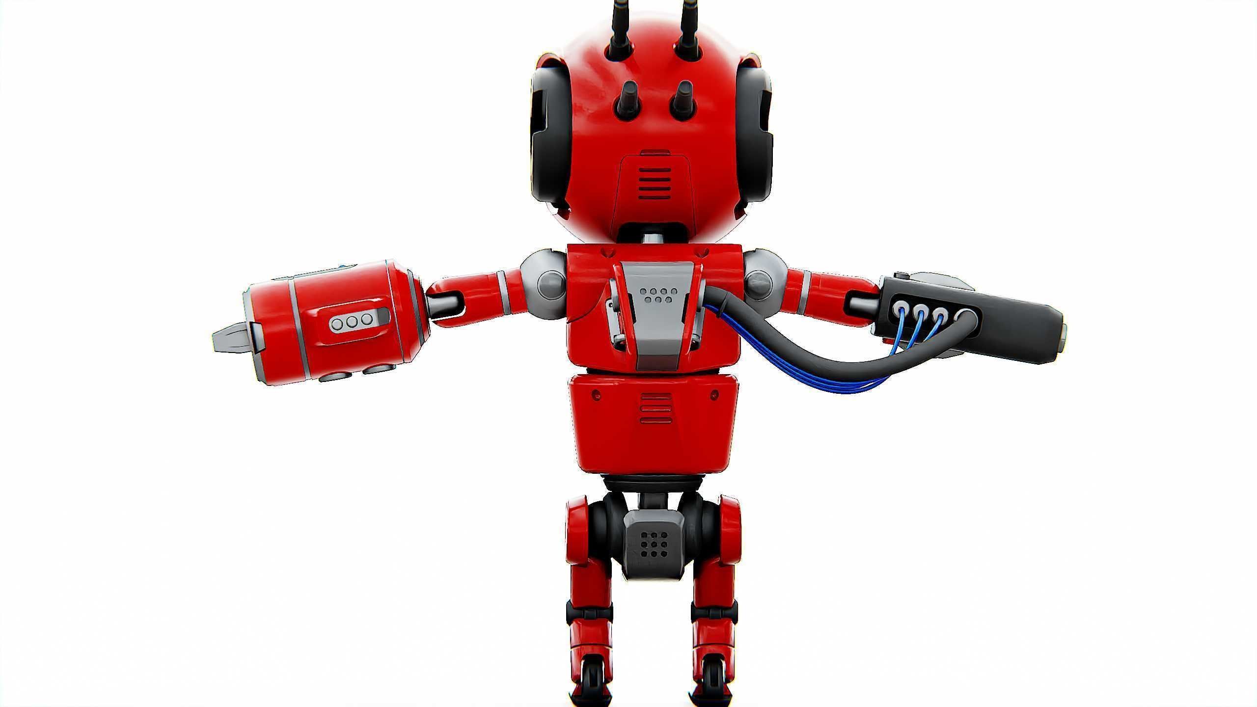 INDUSTRIAL BOT V-2 Rigged for Unreal Engine - Unity - MIXAMO 3D model_31