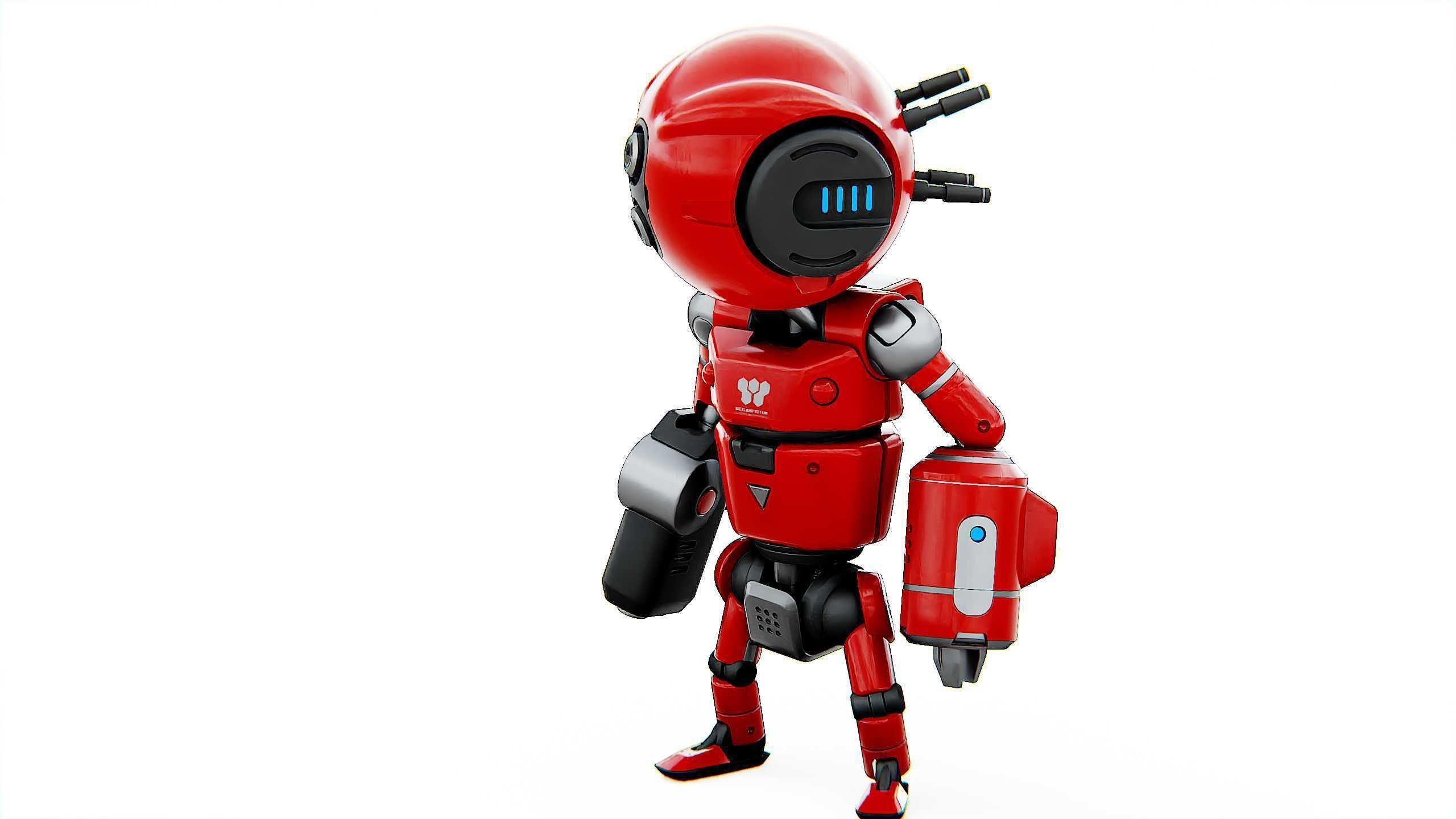 INDUSTRIAL BOT V-2 Rigged for Unreal Engine - Unity - MIXAMO 3D model_6