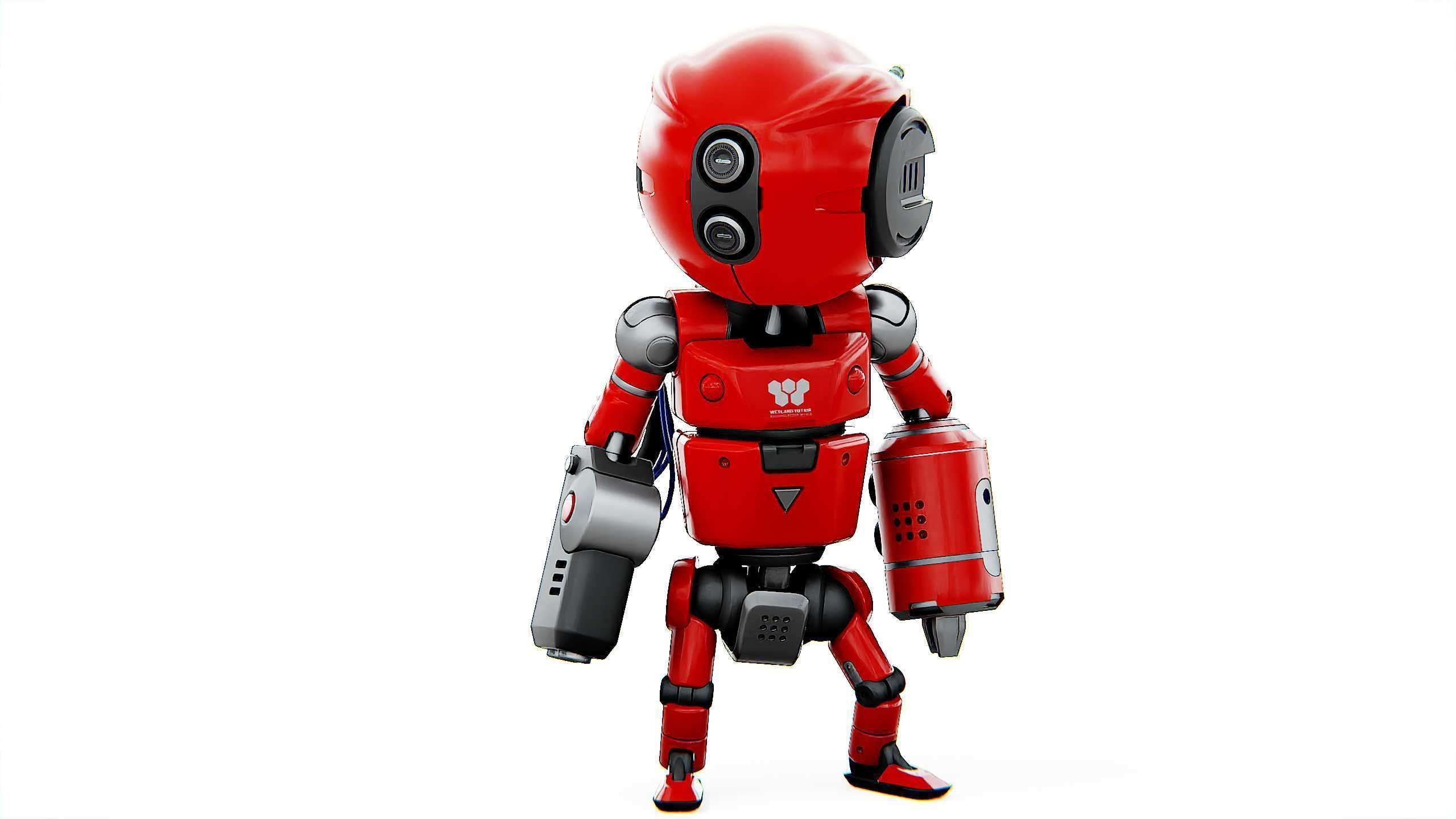 INDUSTRIAL BOT V-2 Rigged for Unreal Engine - Unity - MIXAMO 3D model_3