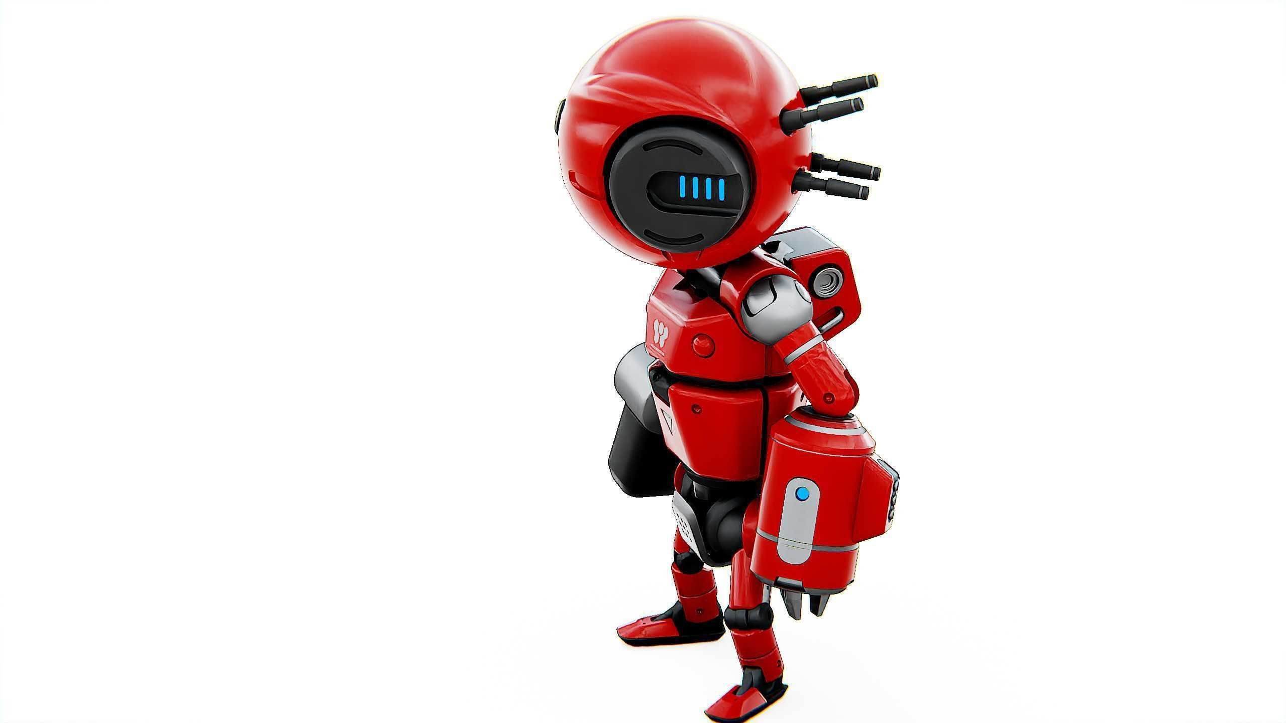 INDUSTRIAL BOT V-2 Rigged for Unreal Engine - Unity - MIXAMO 3D model_8