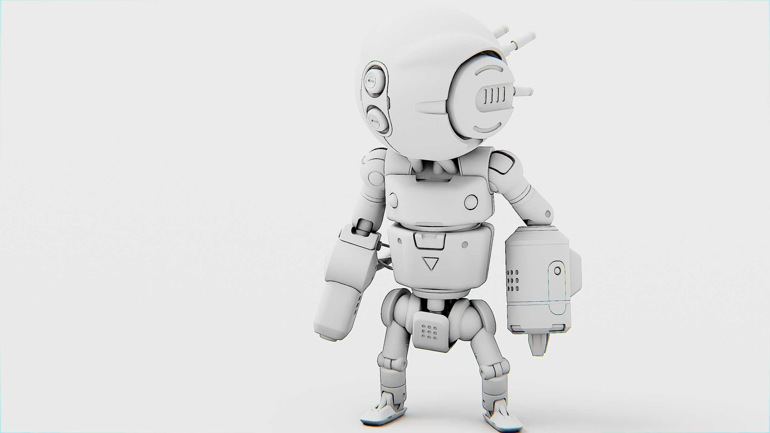 INDUSTRIAL BOT V-2 Rigged for Unreal Engine - Unity - MIXAMO 3D model_32