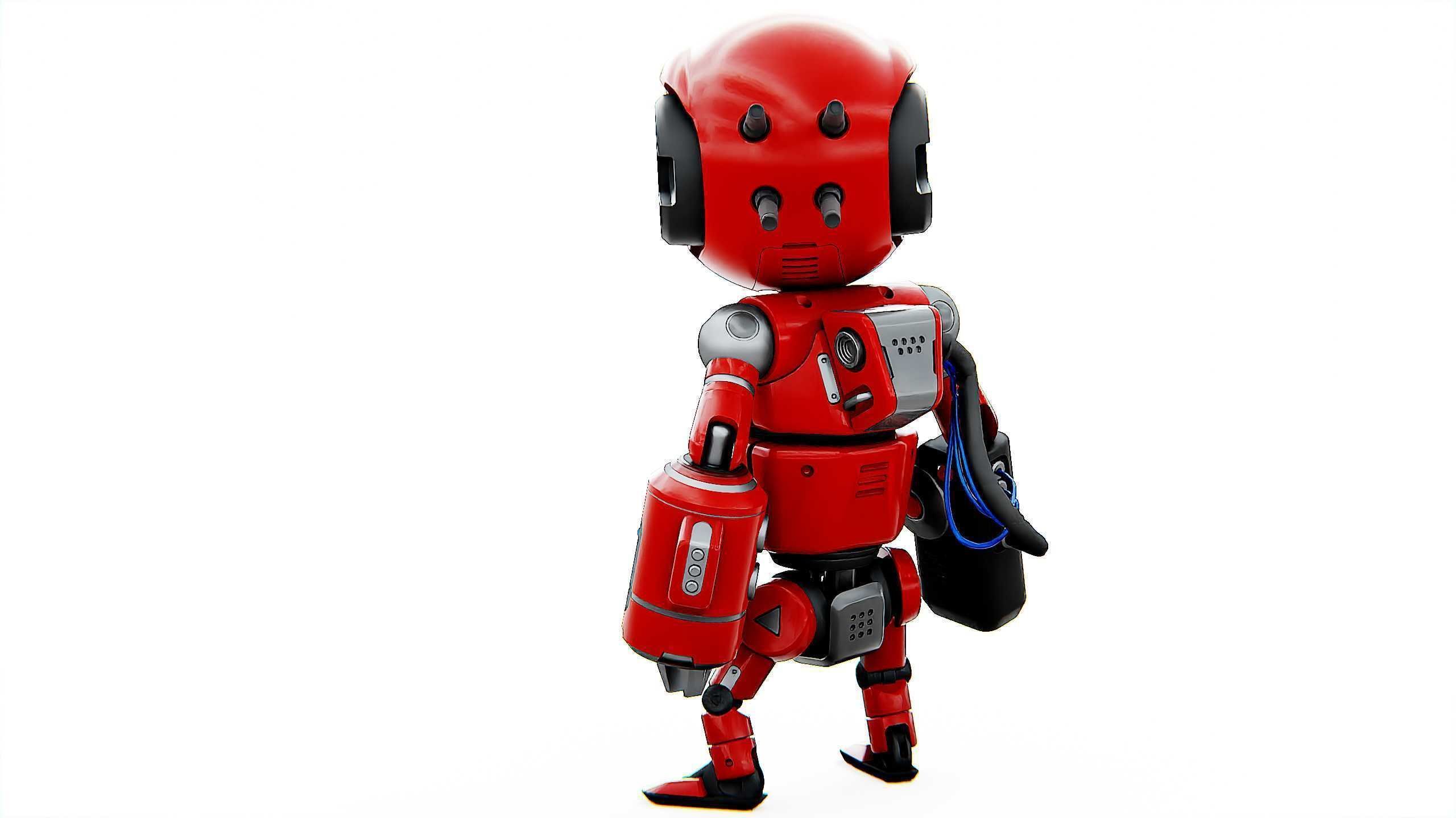 INDUSTRIAL BOT V-2 Rigged for Unreal Engine - Unity - MIXAMO 3D model_12