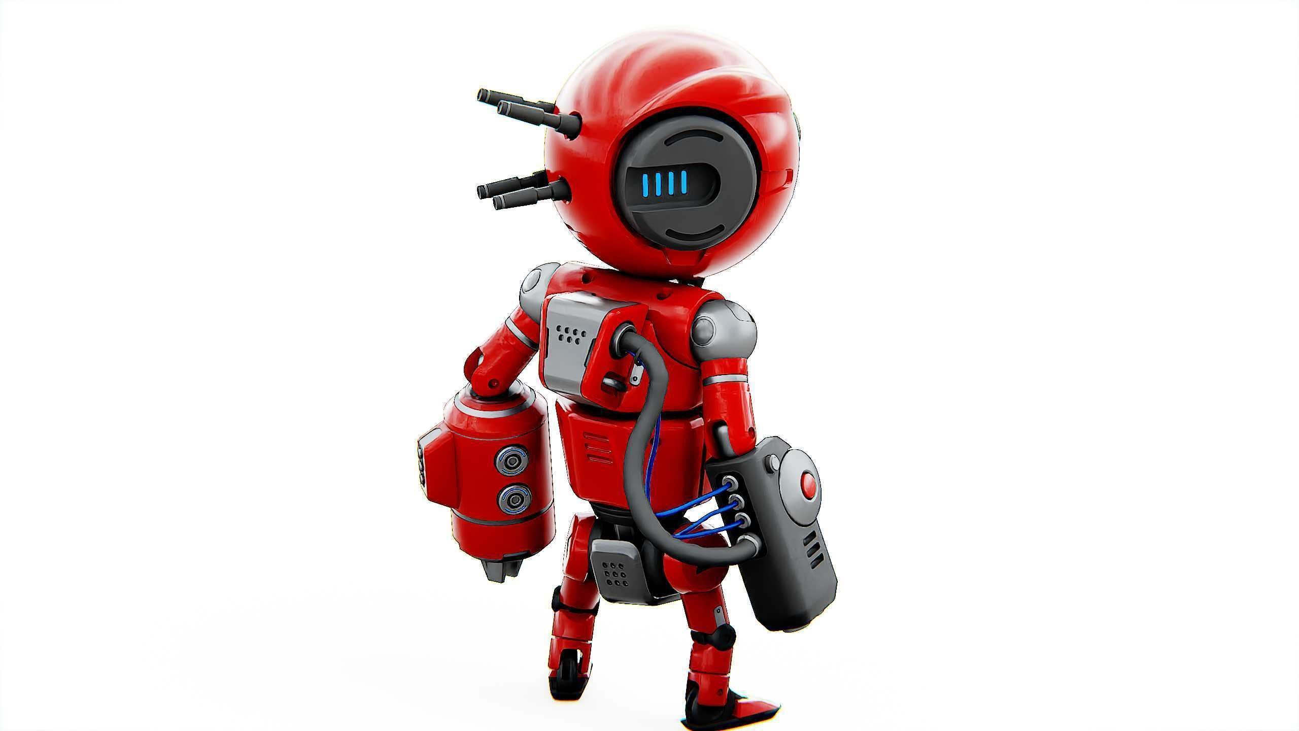 INDUSTRIAL BOT V-2 Rigged for Unreal Engine - Unity - MIXAMO 3D model_16