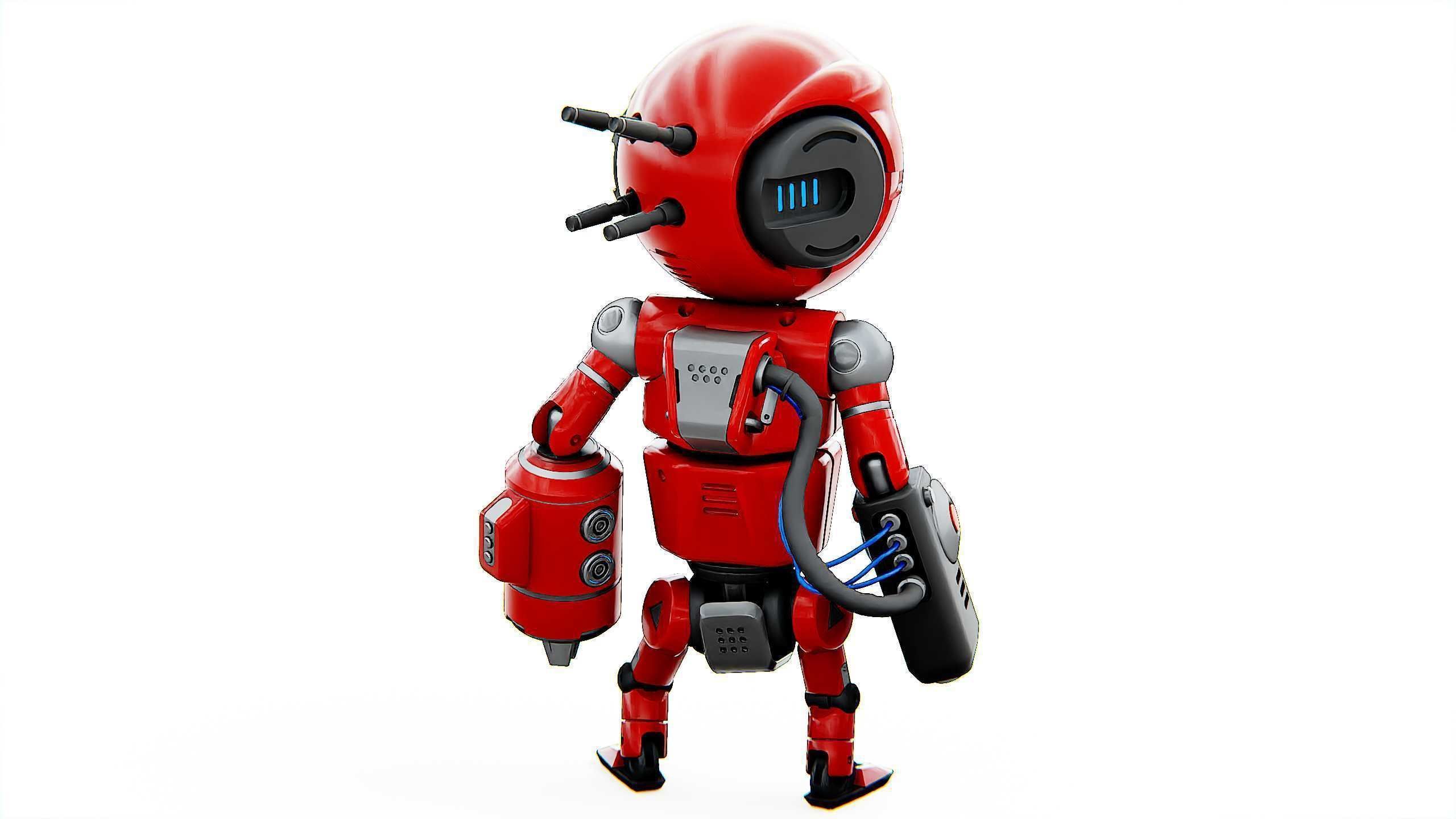 INDUSTRIAL BOT V-2 Rigged for Unreal Engine - Unity - MIXAMO 3D model_15