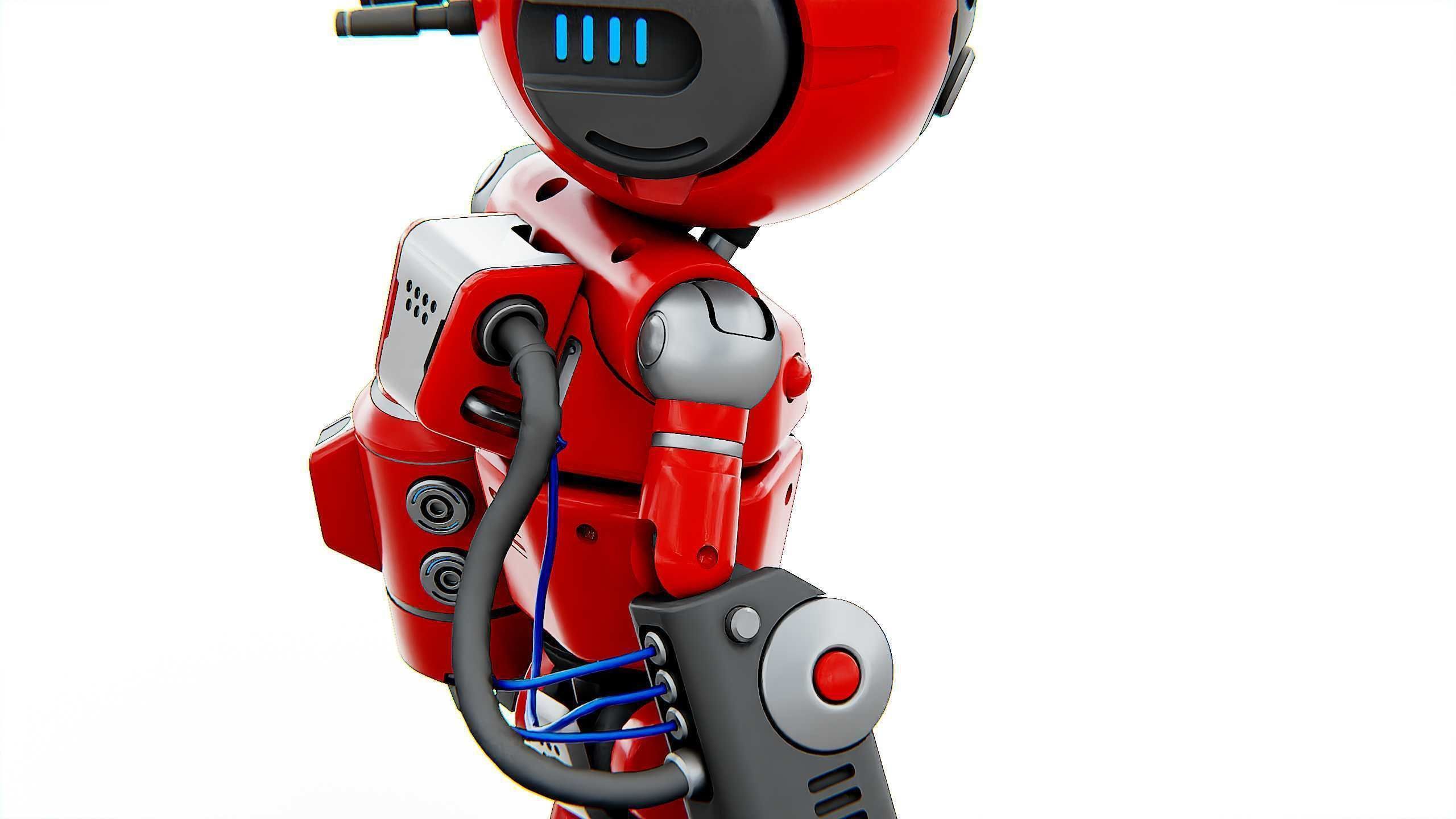 INDUSTRIAL BOT V-2 Rigged for Unreal Engine - Unity - MIXAMO 3D model_27