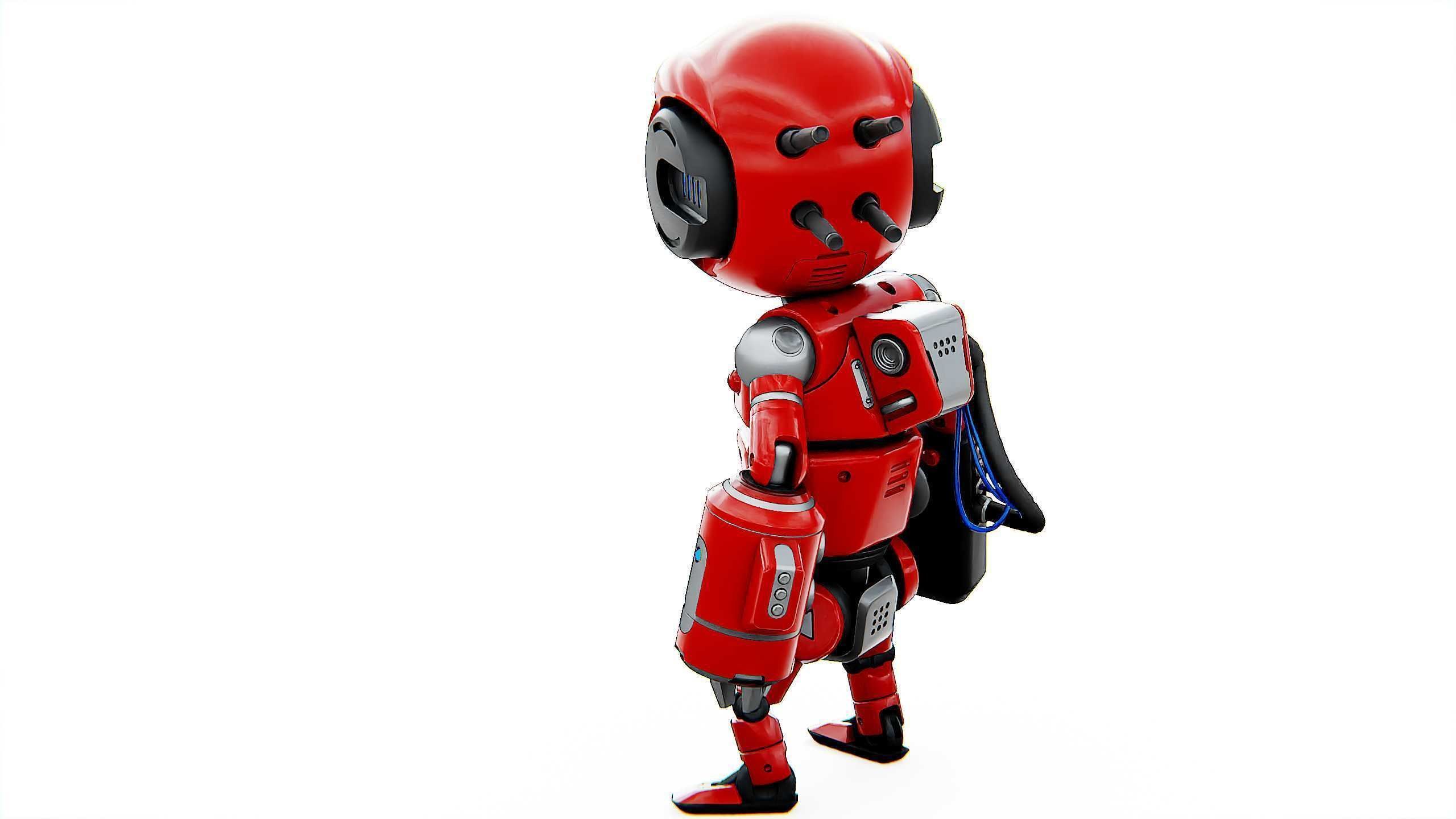 INDUSTRIAL BOT V-2 Rigged for Unreal Engine - Unity - MIXAMO 3D model_11