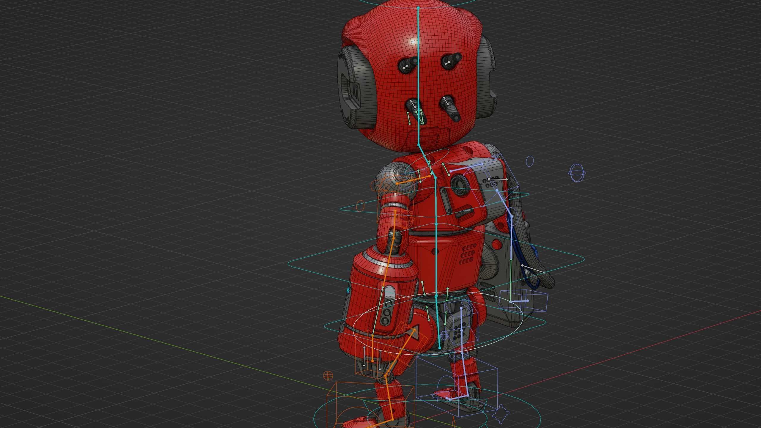 INDUSTRIAL BOT V-2 Rigged for Unreal Engine - Unity - MIXAMO 3D model_38