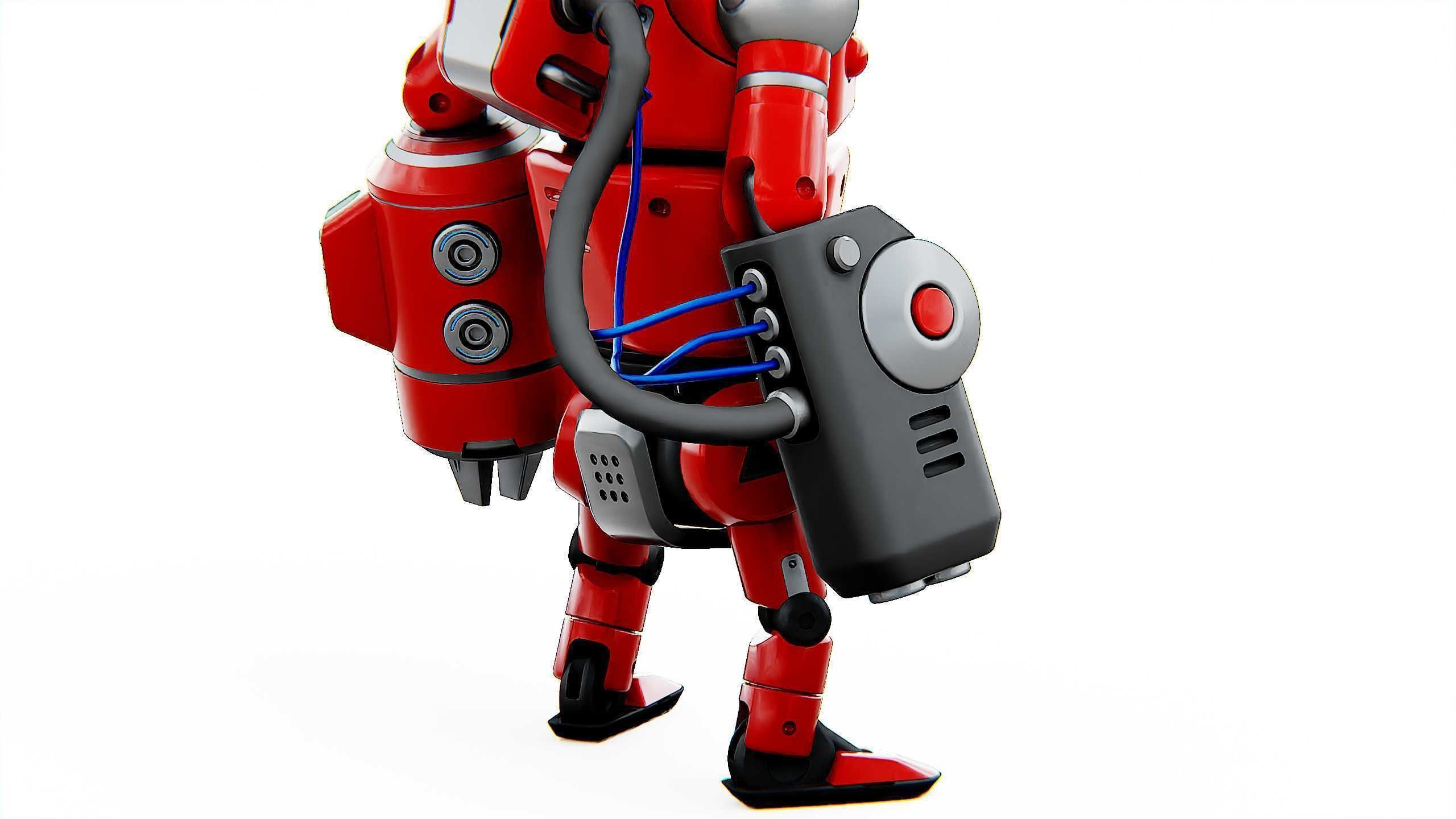 INDUSTRIAL BOT V-2 Rigged for Unreal Engine - Unity - MIXAMO 3D model_26