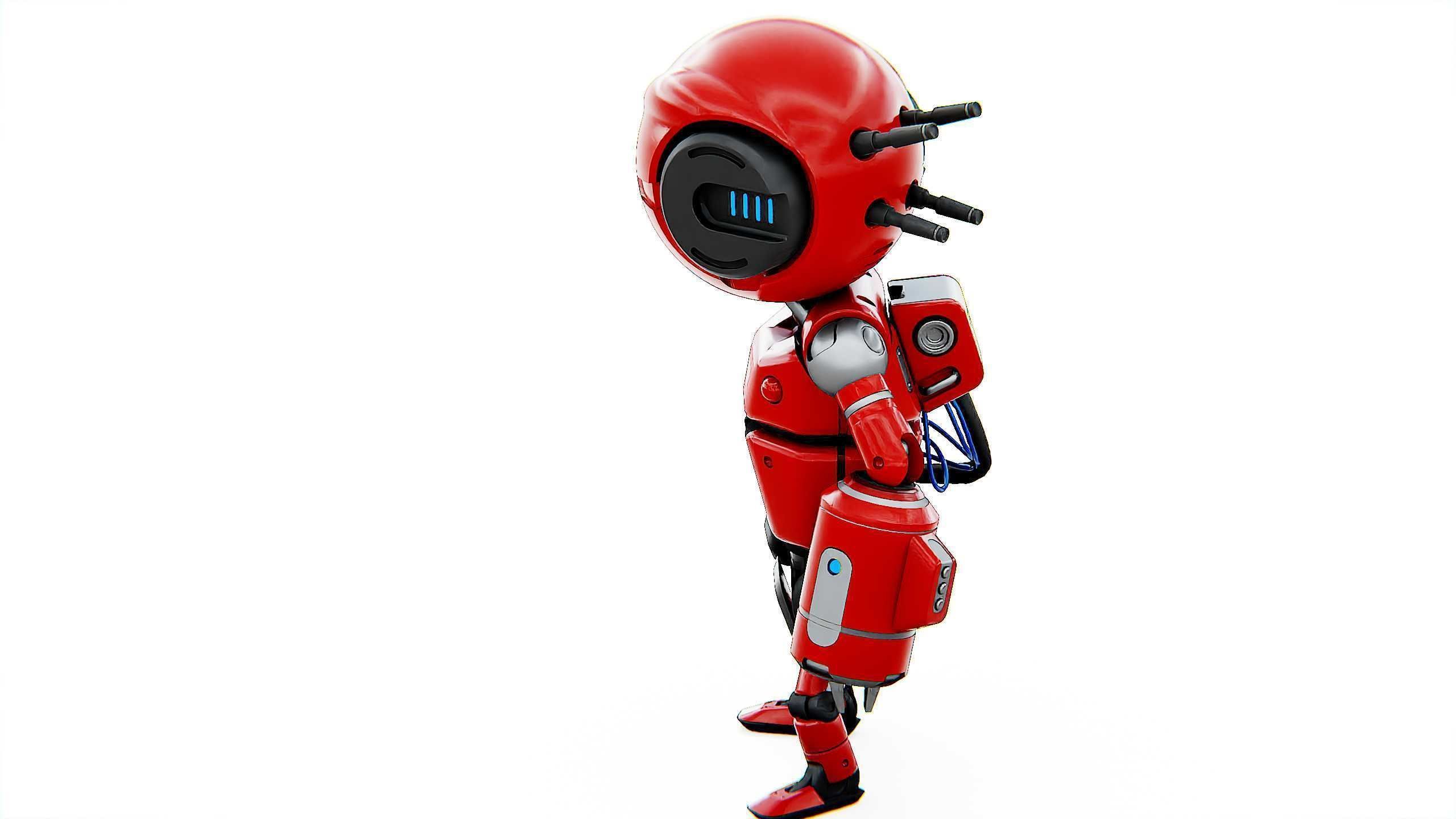 INDUSTRIAL BOT V-2 Rigged for Unreal Engine - Unity - MIXAMO 3D model_9