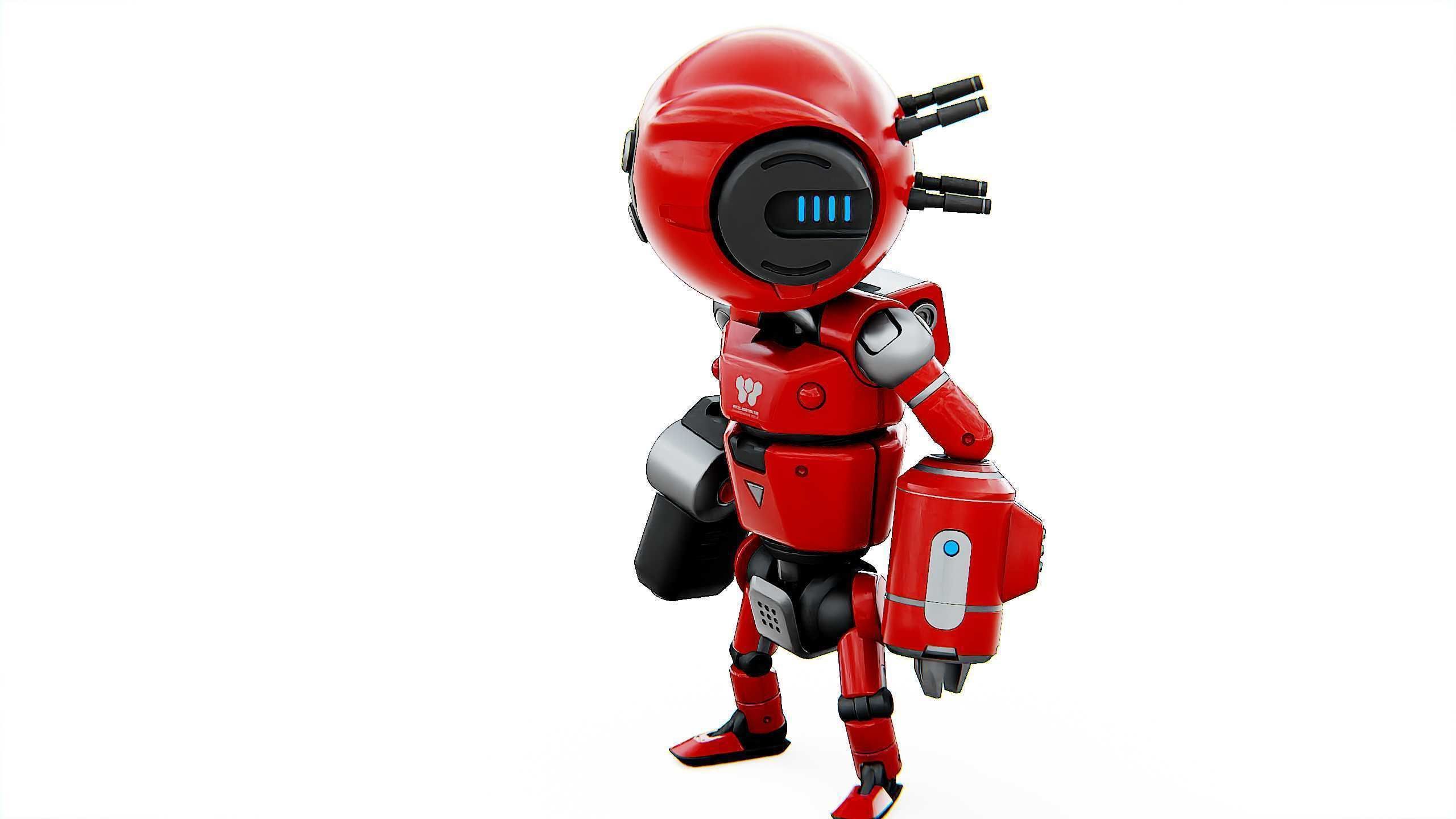 INDUSTRIAL BOT V-2 Rigged for Unreal Engine - Unity - MIXAMO 3D model_7