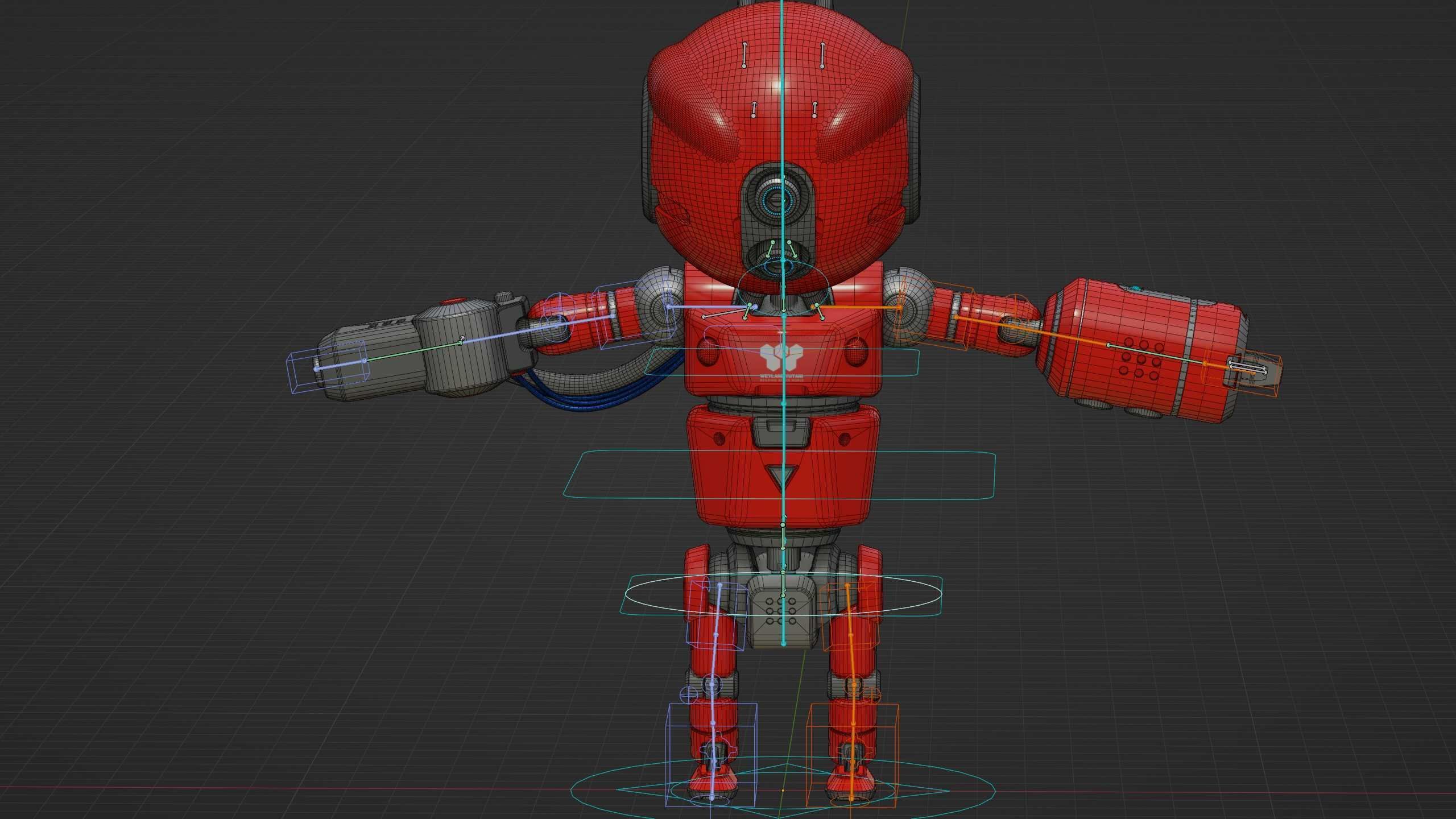 INDUSTRIAL BOT V-2 Rigged for Unreal Engine - Unity - MIXAMO 3D model_39