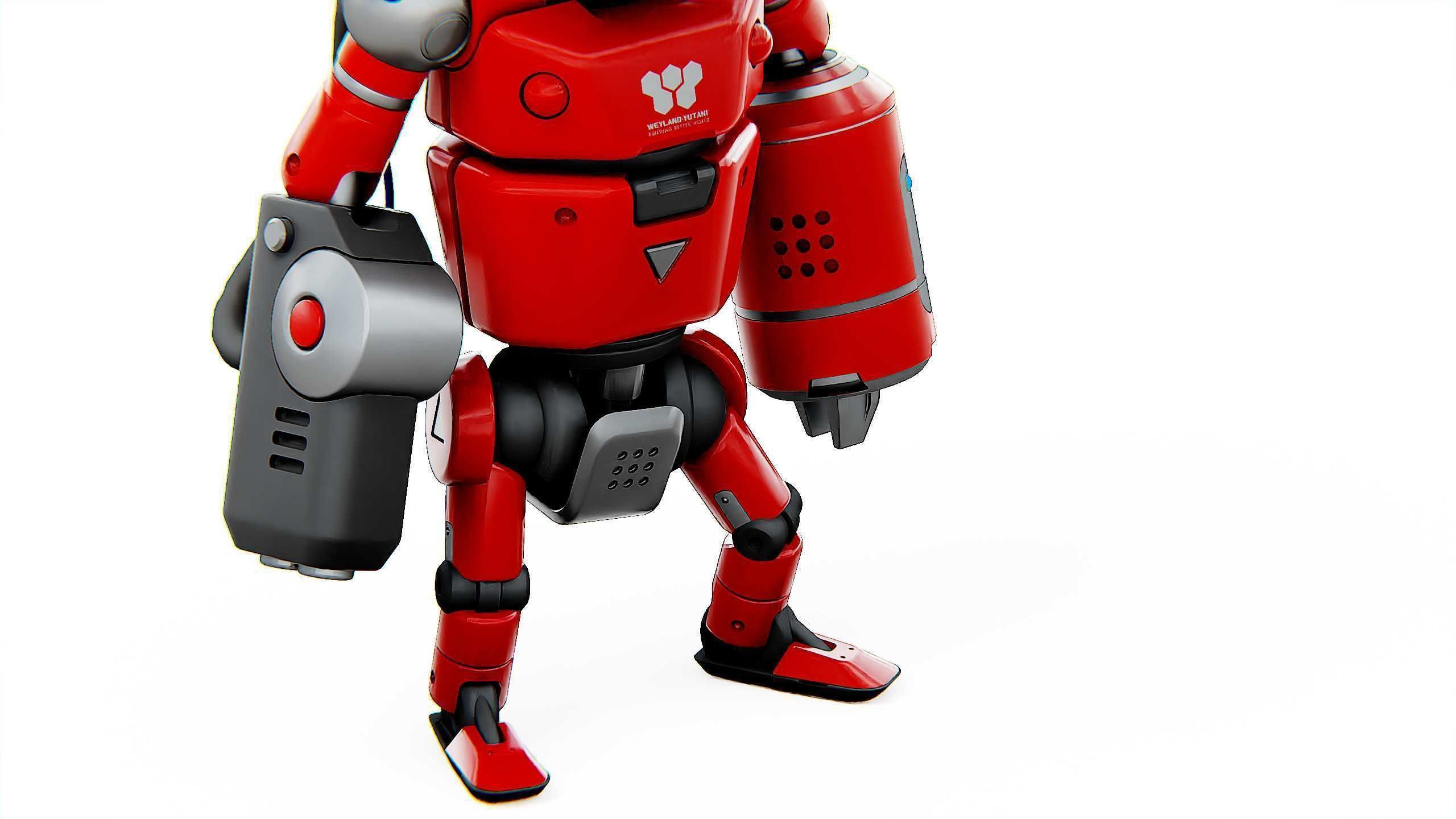 INDUSTRIAL BOT V-2 Rigged for Unreal Engine - Unity - MIXAMO 3D model_29