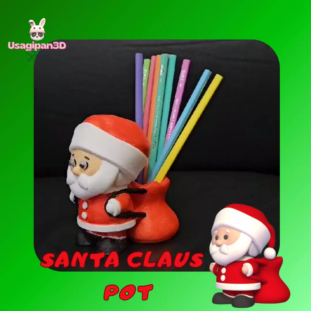Santa Claus Pot 3D print model_0