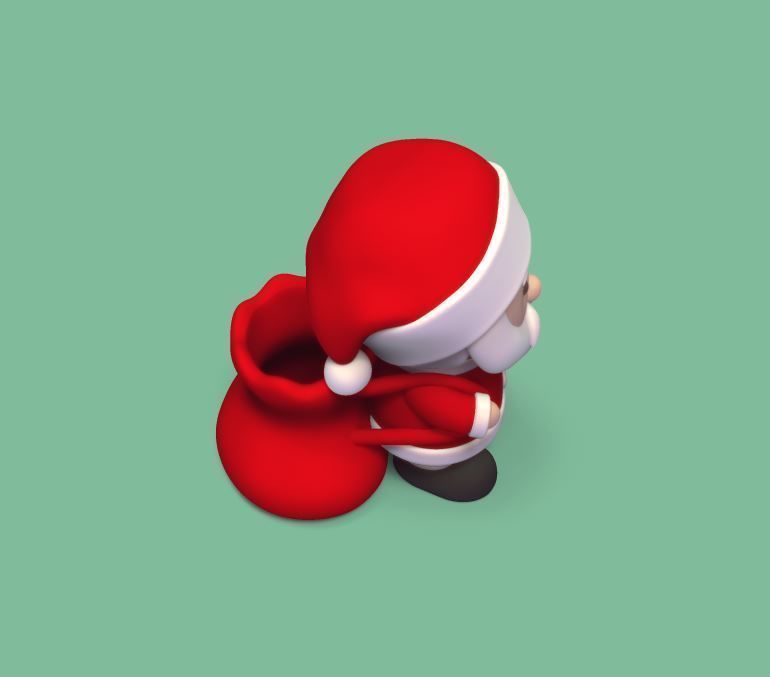 Santa Claus Pot 3D print model_4