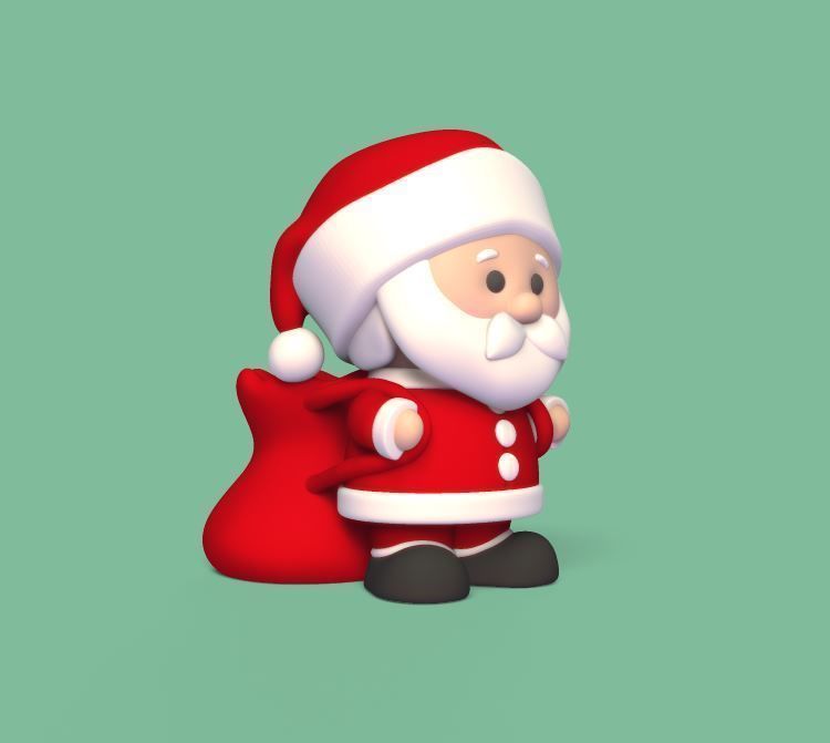 Santa Claus Pot 3D print model_2