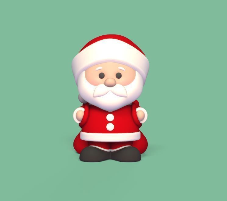Santa Claus Pot 3D print model_1