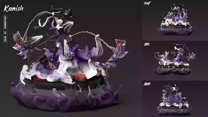 witch female figure character for 3d print