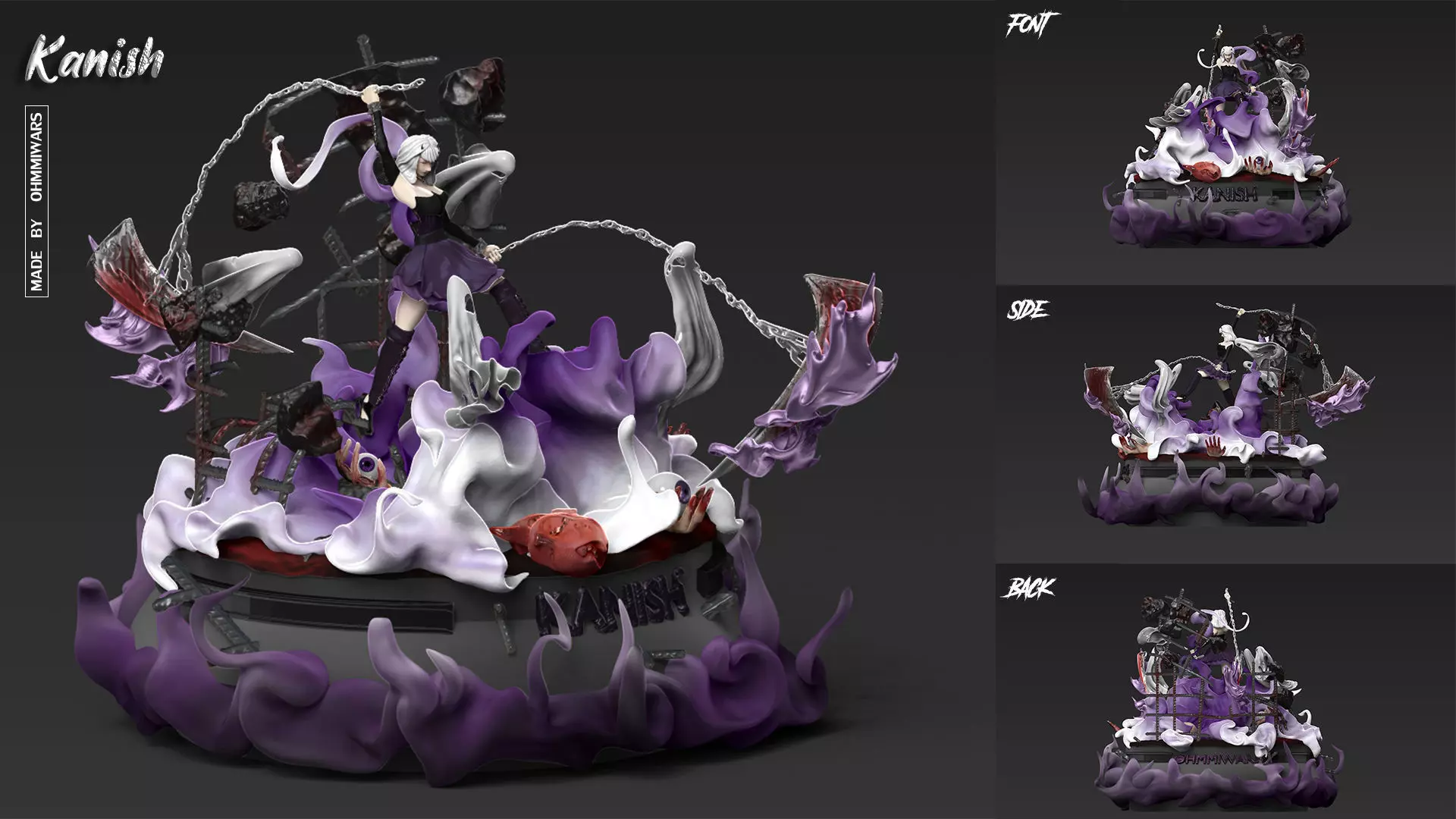 witch female figure character for 3d print Free 3D print model